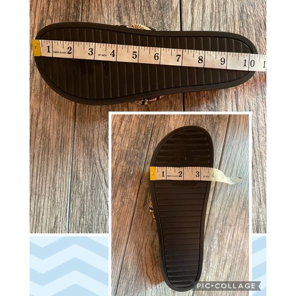 14TH & UNION REPTILE PRINT SLIP ON SLIDES SANDALS Women size 9 - Picture 3 of 10